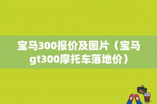 宝马300报价及图片（宝马gt300摩托车落地价）