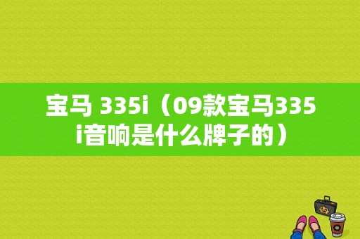 宝马 335i（09款宝马335i音响是什么牌子的）