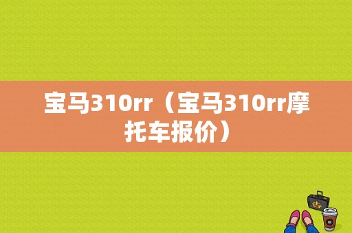 宝马310rr（宝马310rr摩托车报价）
