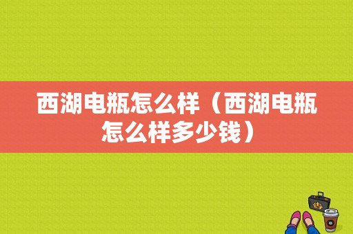 西湖电瓶怎么样（西湖电瓶怎么样多少钱）
